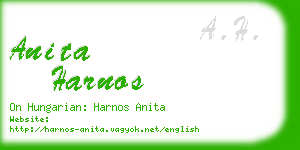 anita harnos business card